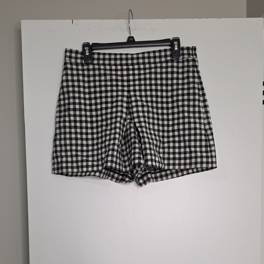 Madewell Black and White Gingham  Shorts